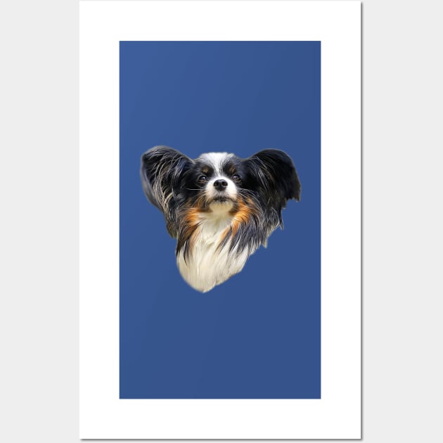 Papillon Dog Extra Cute Tri Papillon Wall Art by ElegantCat